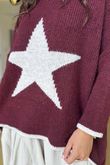 Big Softie Star Slouch Knit Burgundy -